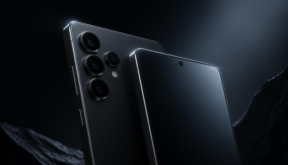 Dark titanium smartphone render illustrating iPhone 18 Pro design leaks